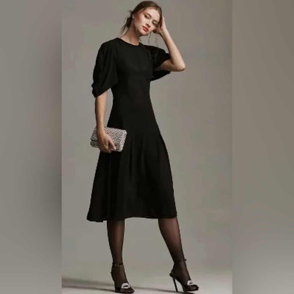 Anthropologie Modern Sheer Midi Dress size 14 NWT